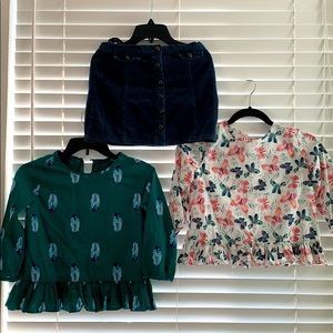 One skirt + two shirts Bunble